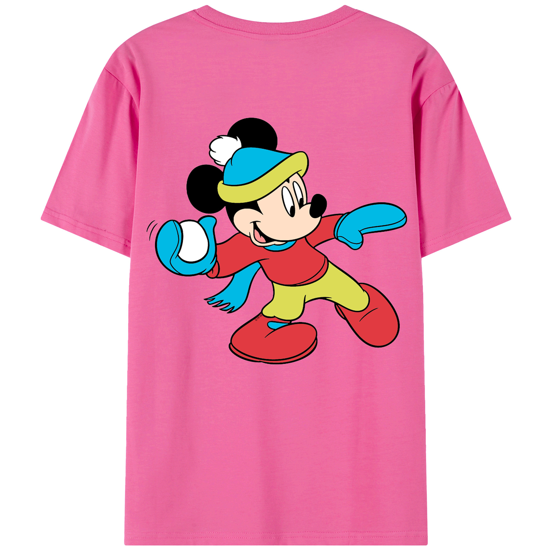 （画像用） ミッキーマウス Mickey Mouse レディース半袖Tシャツ(バックプリント)